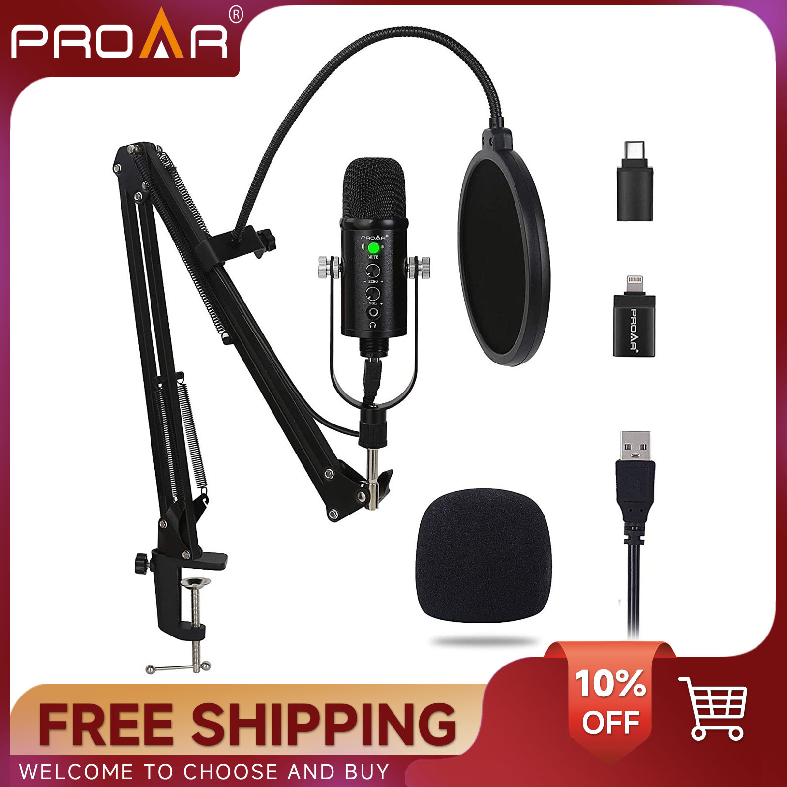 Pc Gaming Youtubers - Microfone condensador usb bm86, pc, jogos,