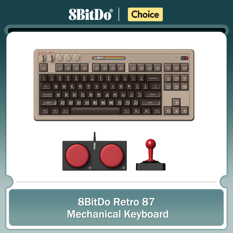 Mechanical Keyboard - Teclado mecânico retrô 8BitDo, teclado para