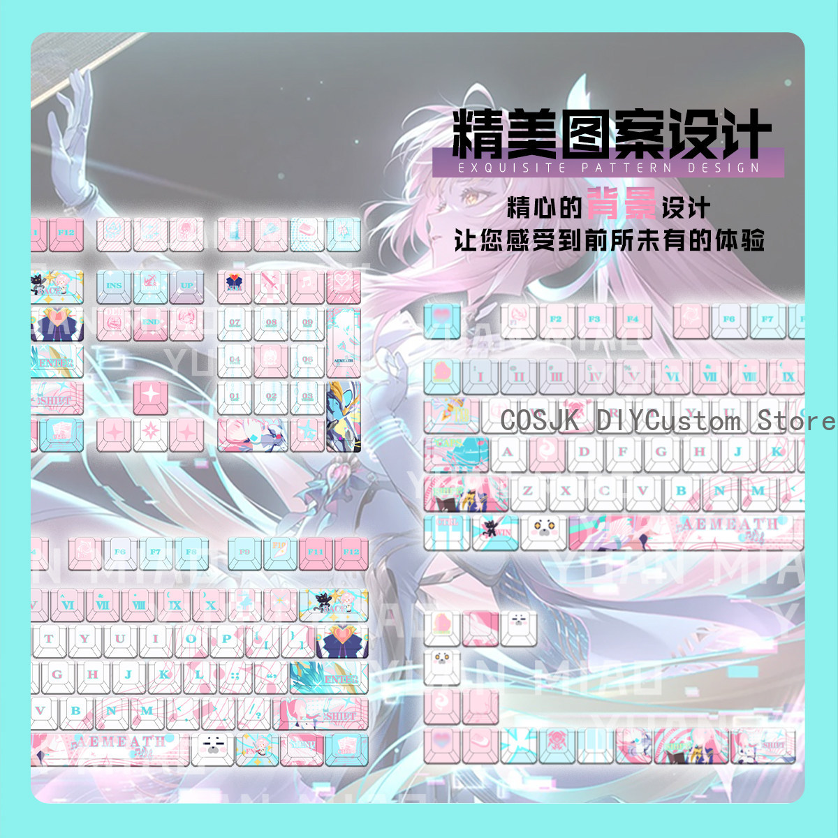 Conjunto de 122 Teclas Anime W - Mechanical Keyboard avaliação e preço