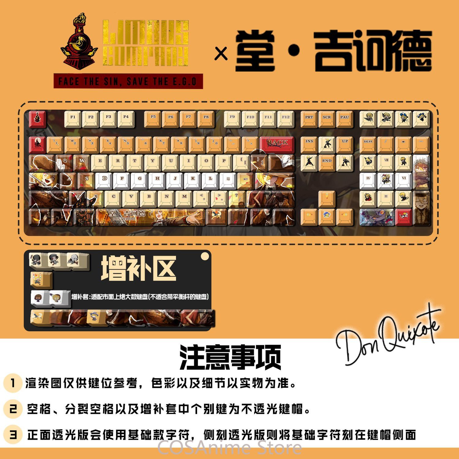 Teclas de Cosplay Anime Limbus - Mechanical Keyboard avaliação e preço