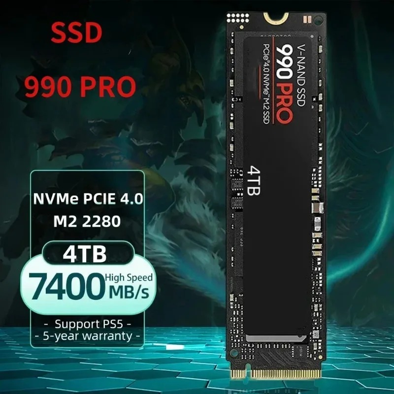 SSD genuíno 990 PRO M.2 2280 N - Pc Gaming Vs Ps5 avaliação e preço