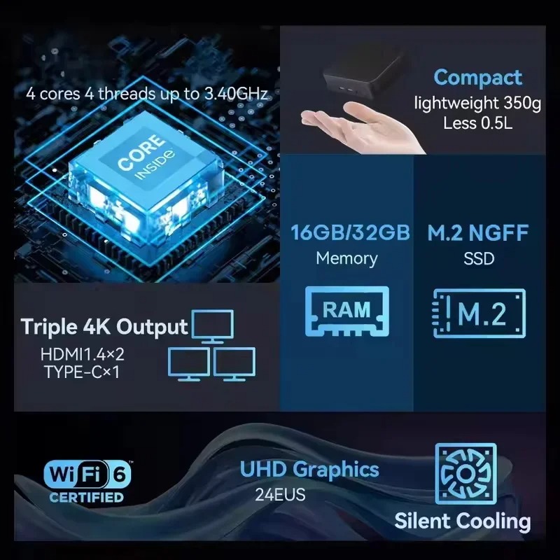 Mini PC Intel Core i3 6100 em  - Pc Gaming I3 avaliação e preço