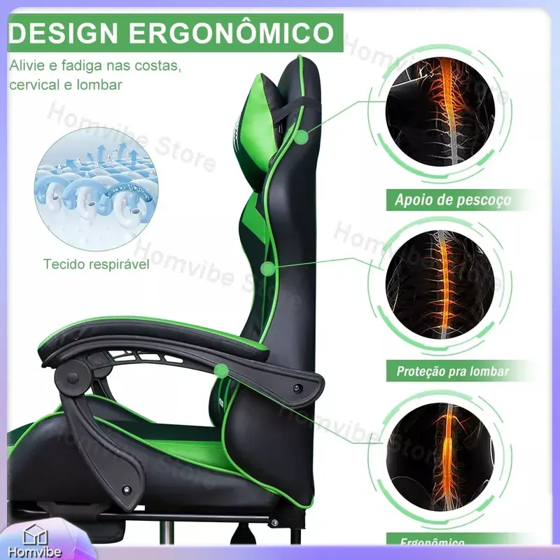 Cadeira Gamer Ergonômica de En - Pc Gaming Desk avaliação e preço